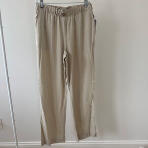 Mason & Belle Women's Beige Straight Leg Pant Size 6
